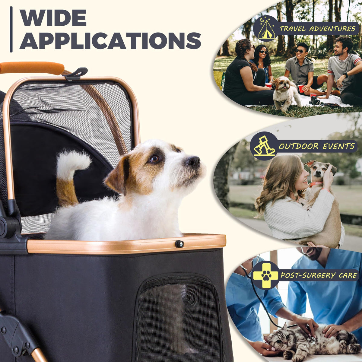 Pet Stroller for Small Dogs Cats K72481