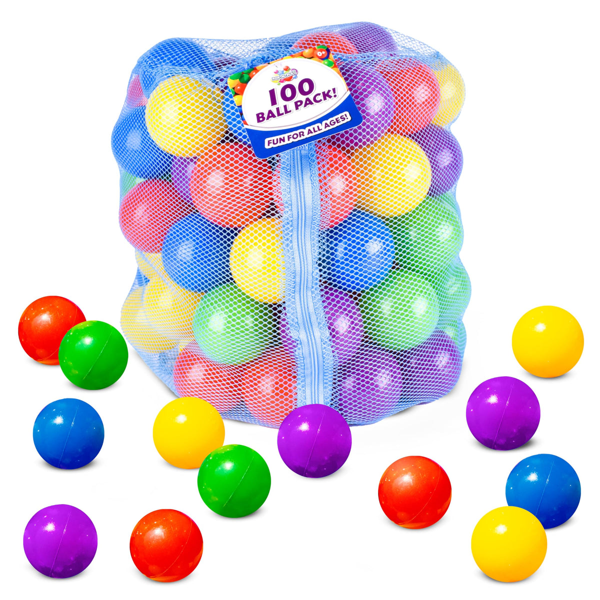 100 Count Multi Colored Play Balls M272546